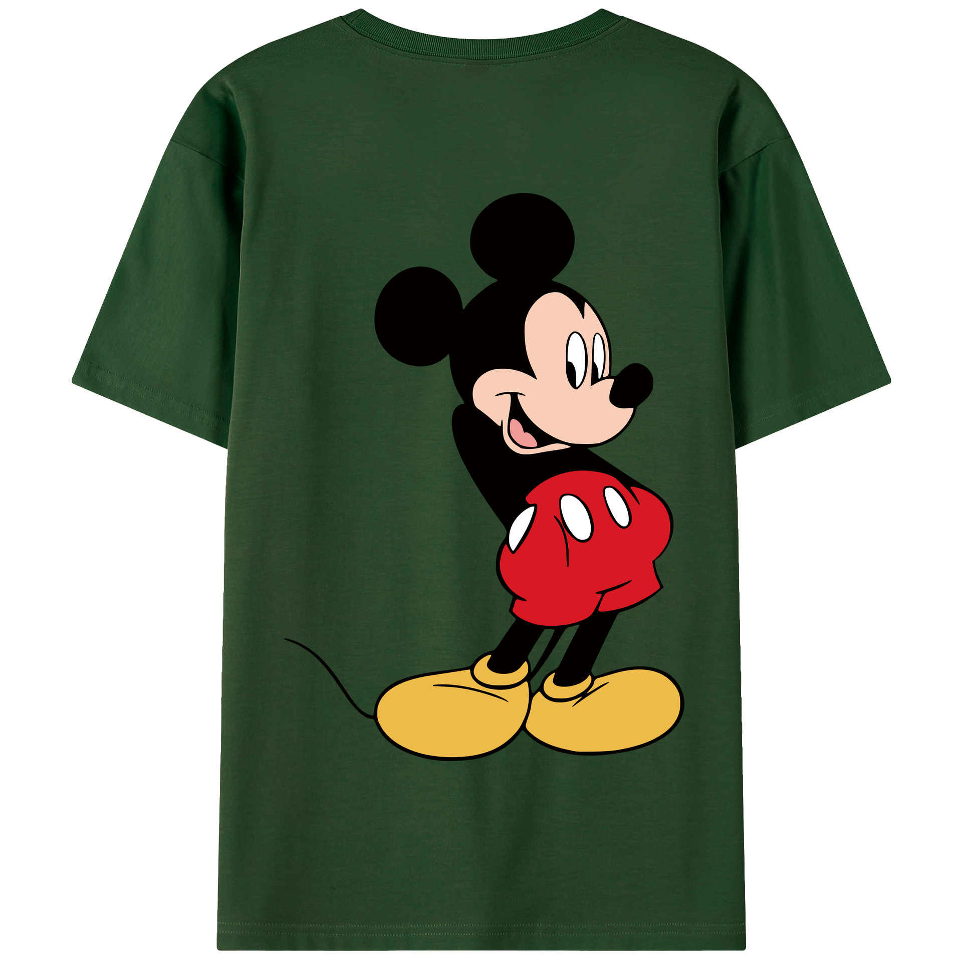 （画像用） ミッキーマウス Mickey Mouse 綿100％半袖Tシャツ（背面プリント）